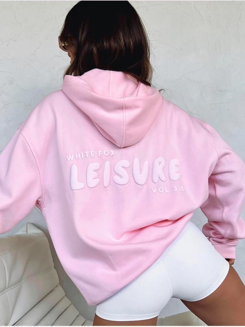 White Fox Leisure Series Vol. 3.5 Oversized Hoodie M/L Pink Posy